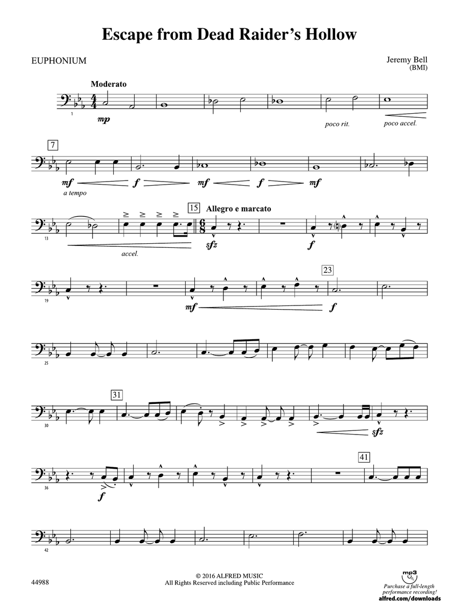 Escape from Dead Raider's Hollow: Baritone B.C.