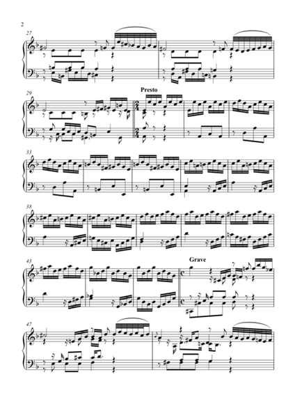 Concerto in D minor, BWV 987, after Violin Concerto Op. 1 No. 4