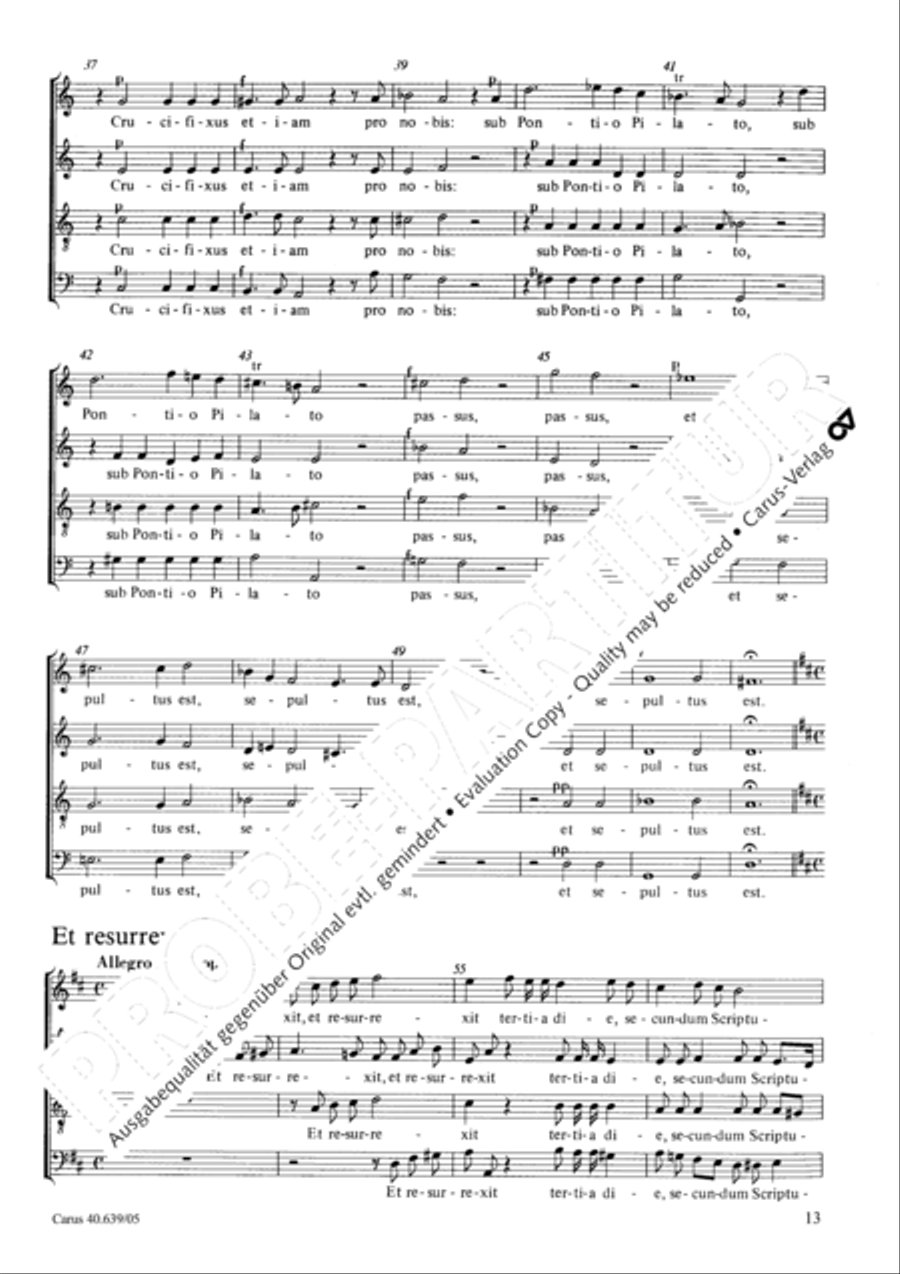 Mass in D Major (Missa in D) 4-Part scores gallery preview page 14