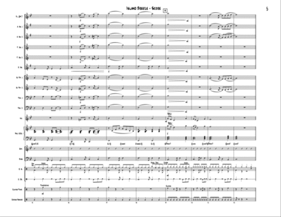 Island Breeze (Score) Island Breeze (Score) Jazz Ensemble scores gallery preview page 5