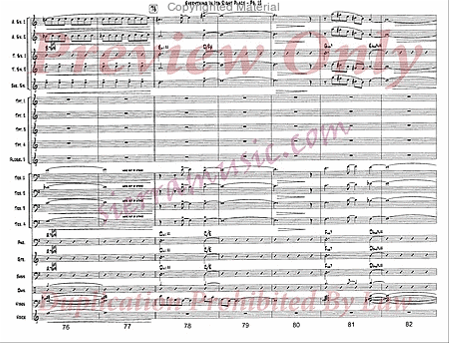Everything In Its Right Place Jazz Ensemble scores gallery preview page 13