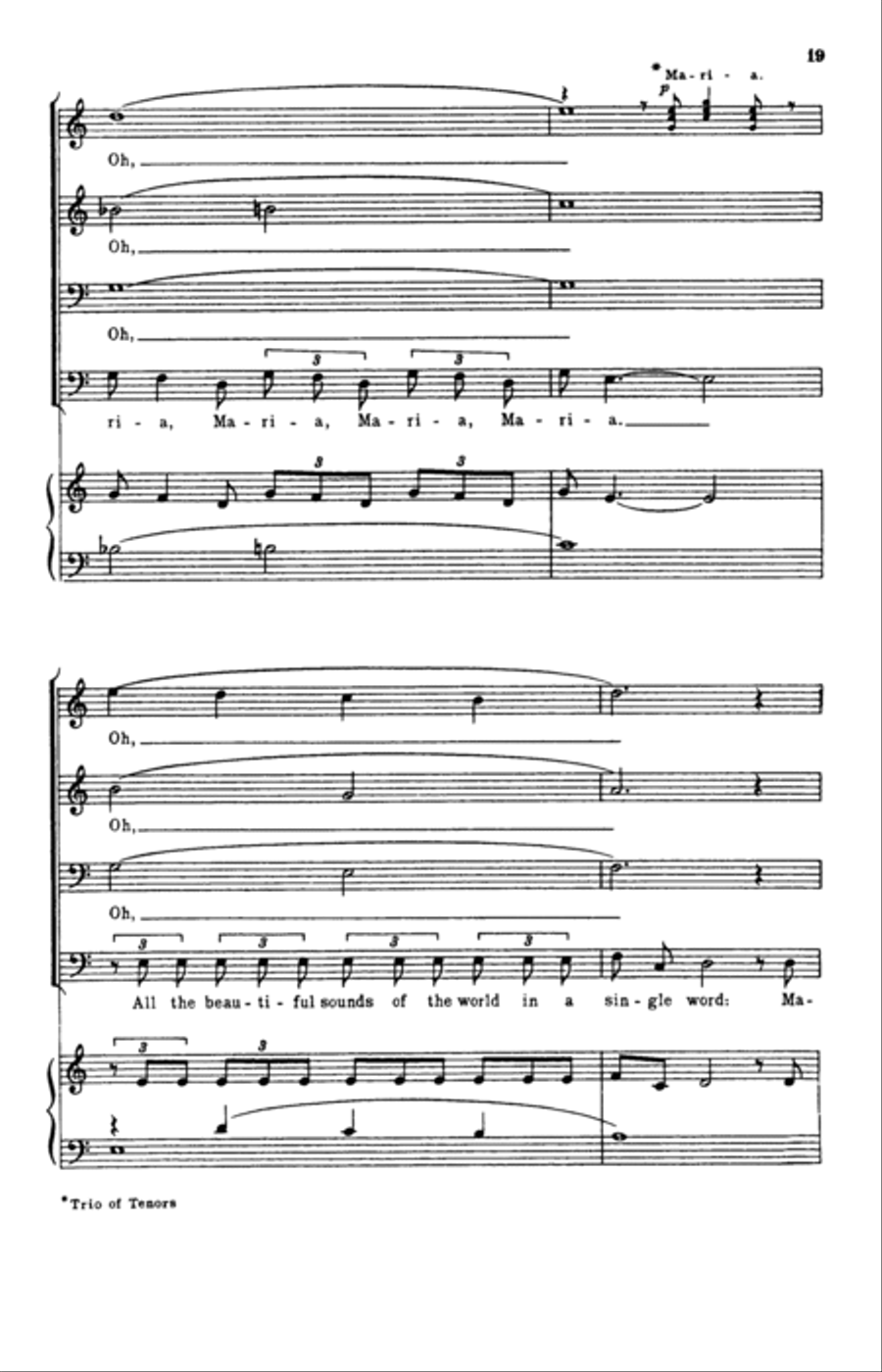 Choral Medley from West Side Story (arr. William Stickles) 4-Part scores gallery preview page 17