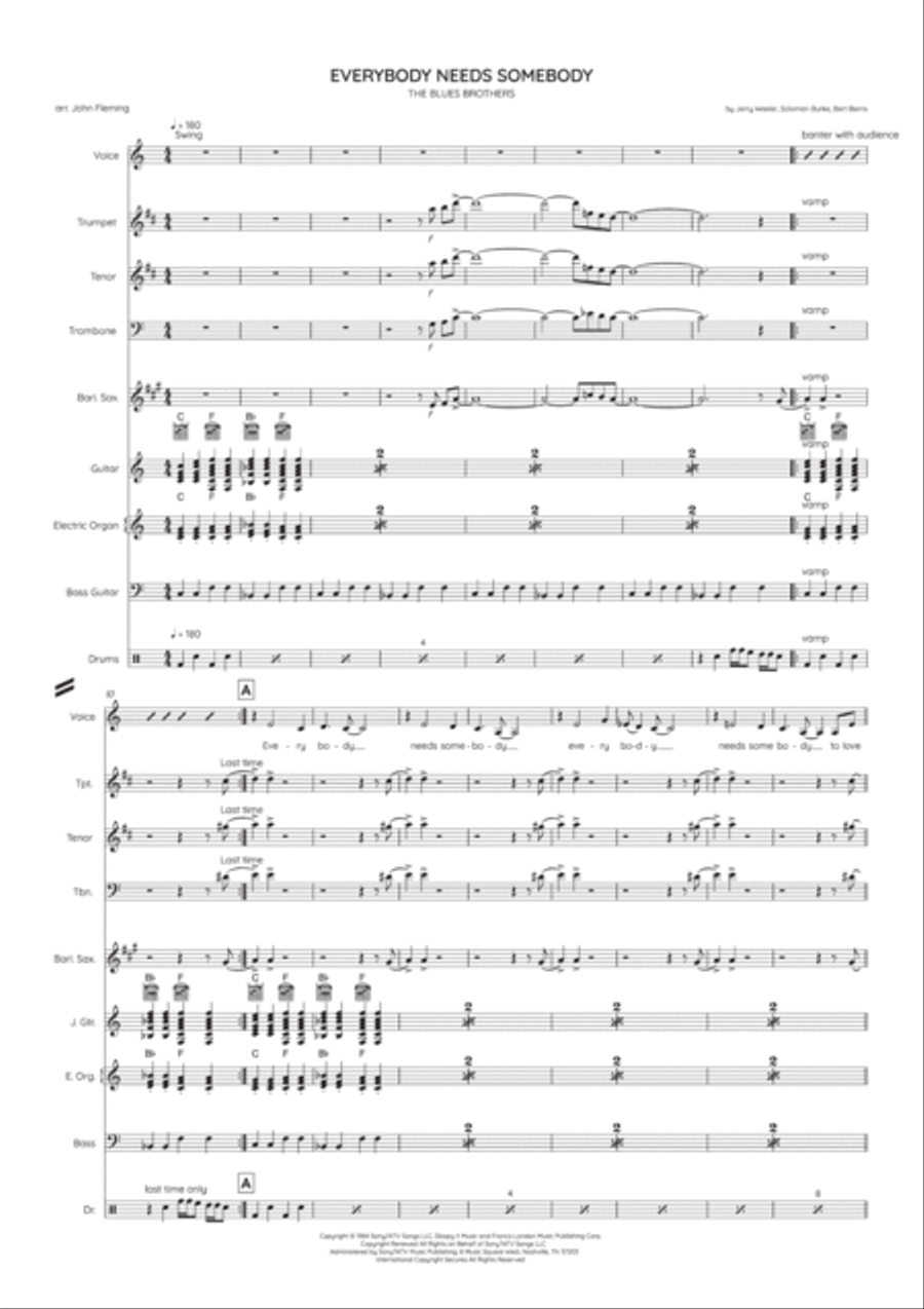 Everybody Needs Somebody To Love Voice scores gallery preview page 2