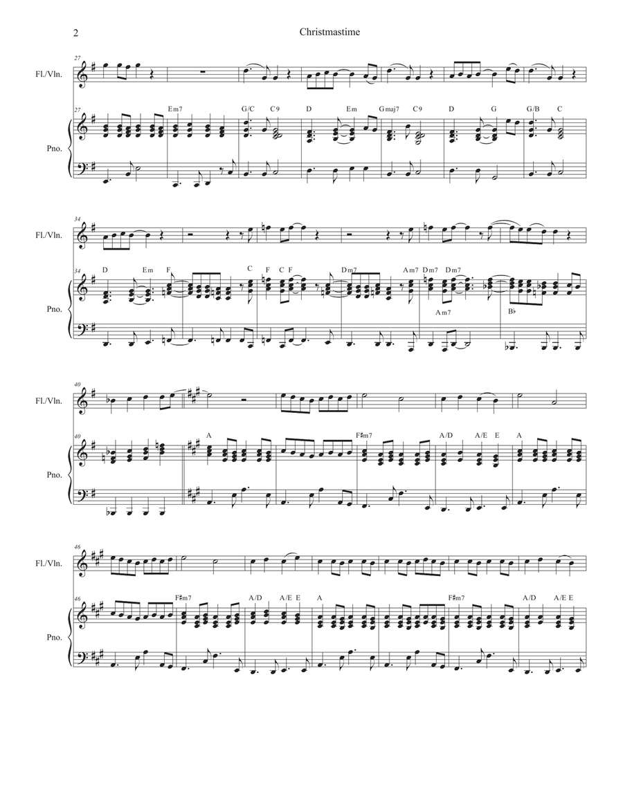 Christmastime Flute Solo scores gallery preview page 2