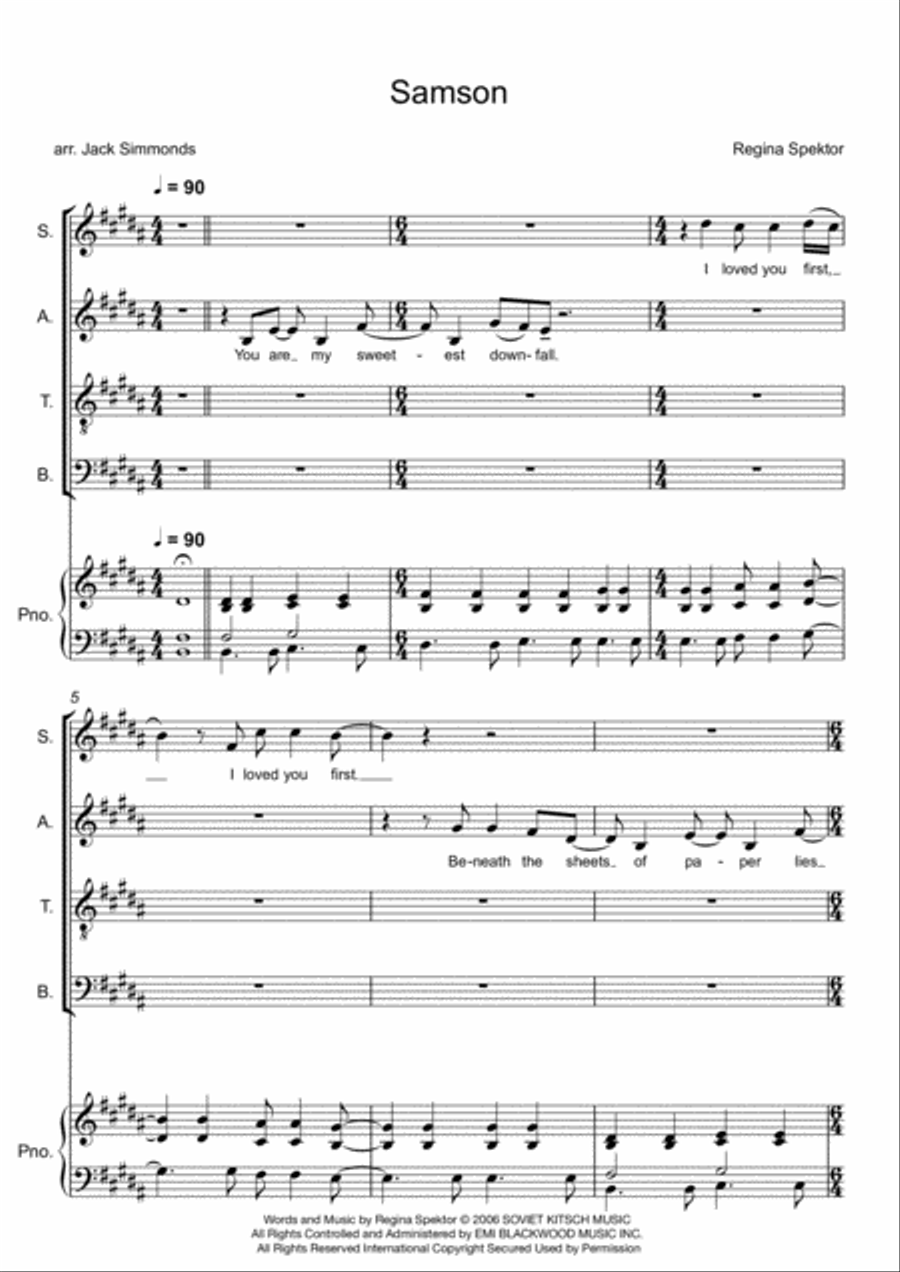 Samson Samson 4-Part scores gallery preview page 1