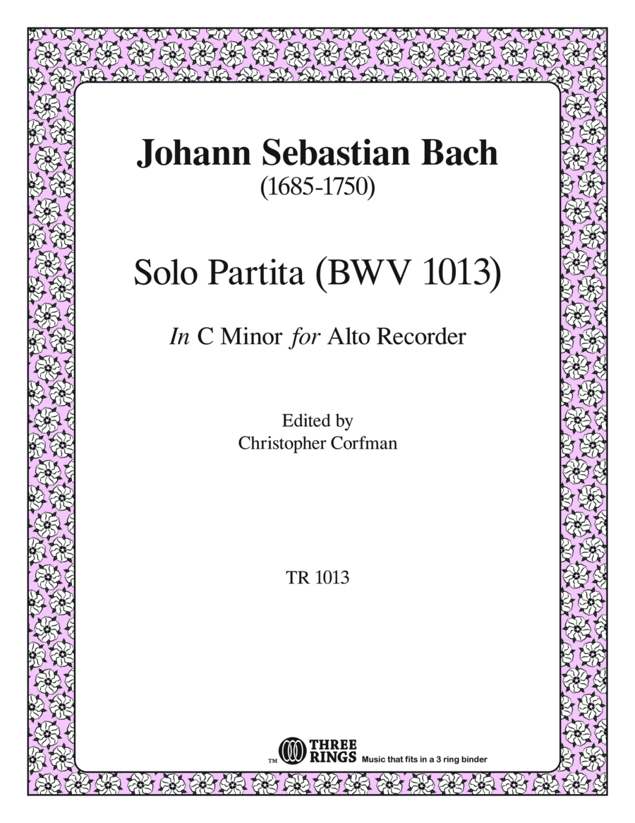 Partita in C minor for Solo Instrument (BWV 1013) Chamber Music scores gallery preview page 1