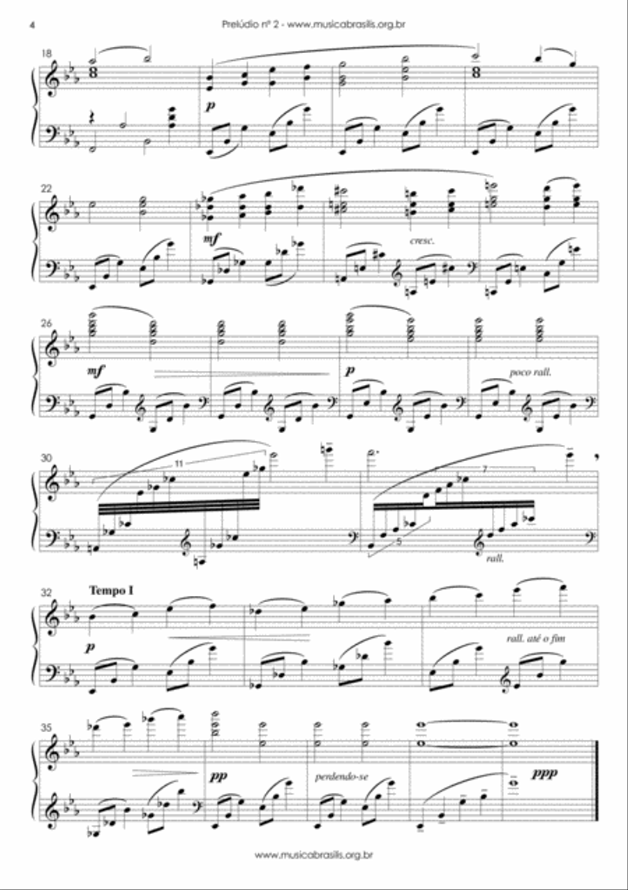 Dez prelúdios e cinco interlúdios para piano Piano Solo scores gallery preview page 6
