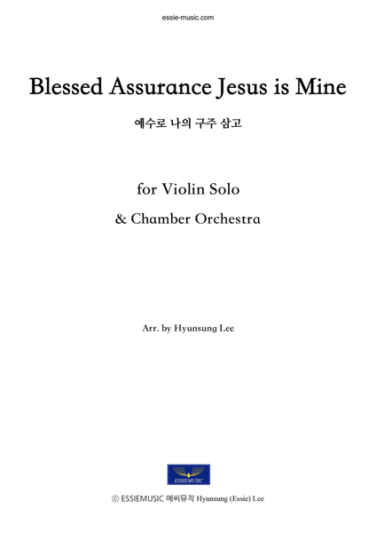 Blessed Assurance Jesus is Mine - Vn & Orch. image number null