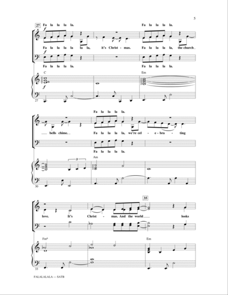 FaLaLaLaLa FaLaLaLaLa 4-Part scores gallery preview page 4