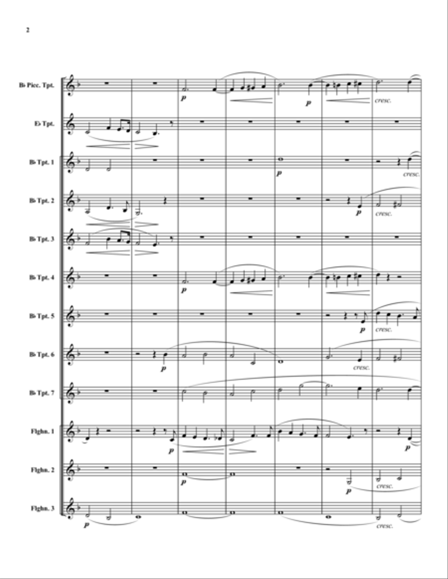 Elsa's Procession to the Cathedral Flugelhorn scores gallery preview page 2