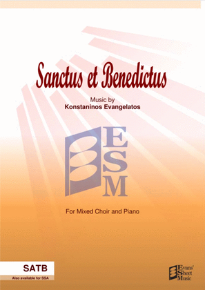 Book cover for Sanctus et Benedictus (SATB + Piano)