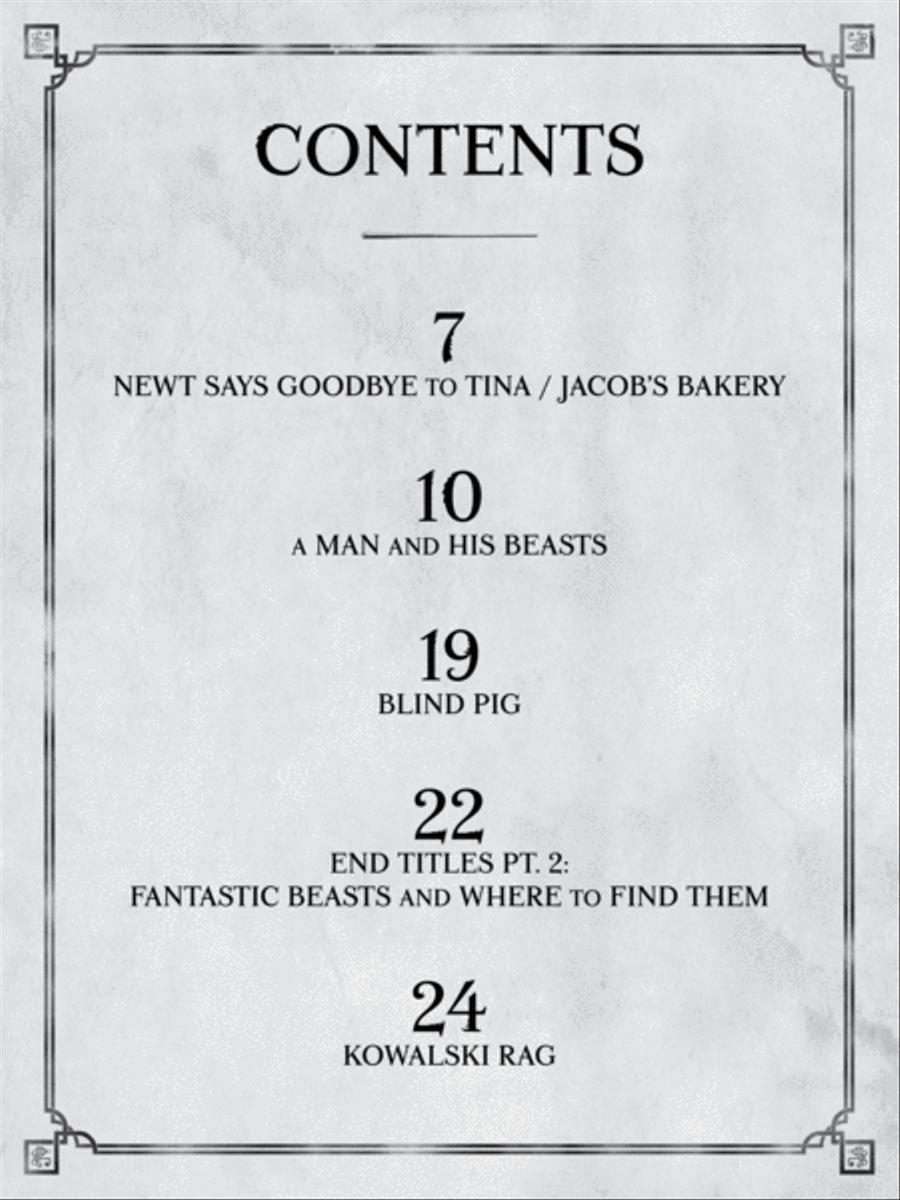 Selections from Fantastic Beasts and Where to Find Them Piano Solo scores gallery preview page 3