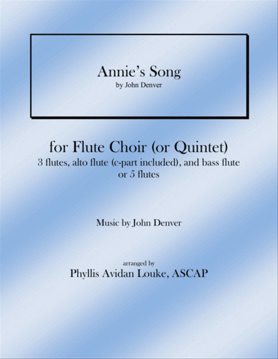Annie's Song Woodwind Ensemble scores gallery preview page 1
