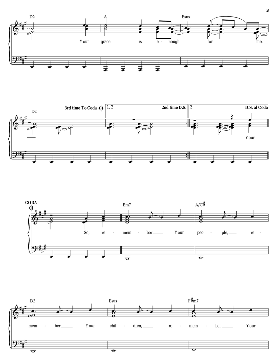 Your Grace Is Enough Your Grace Is Enough Guitar scores gallery preview page 3