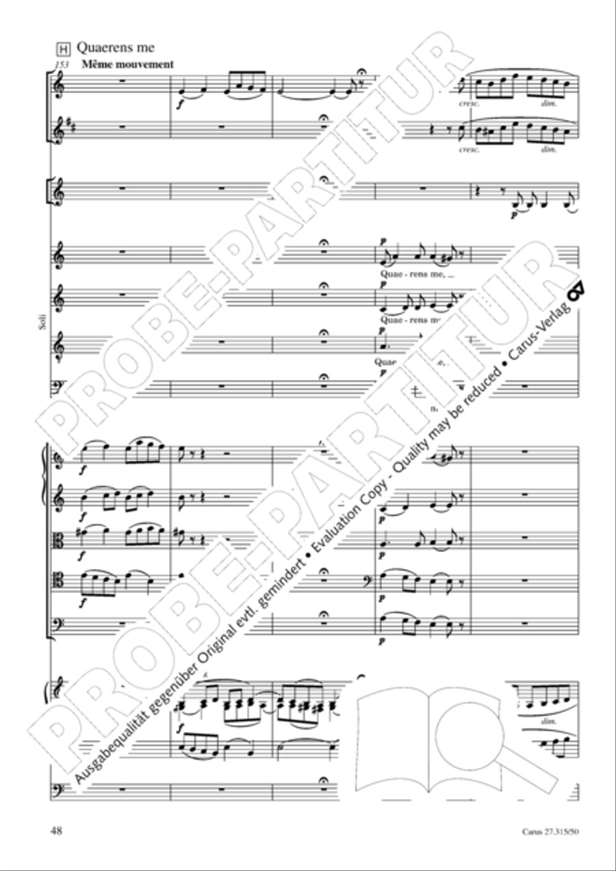 Requiem in C major 4-Part scores gallery preview page 51