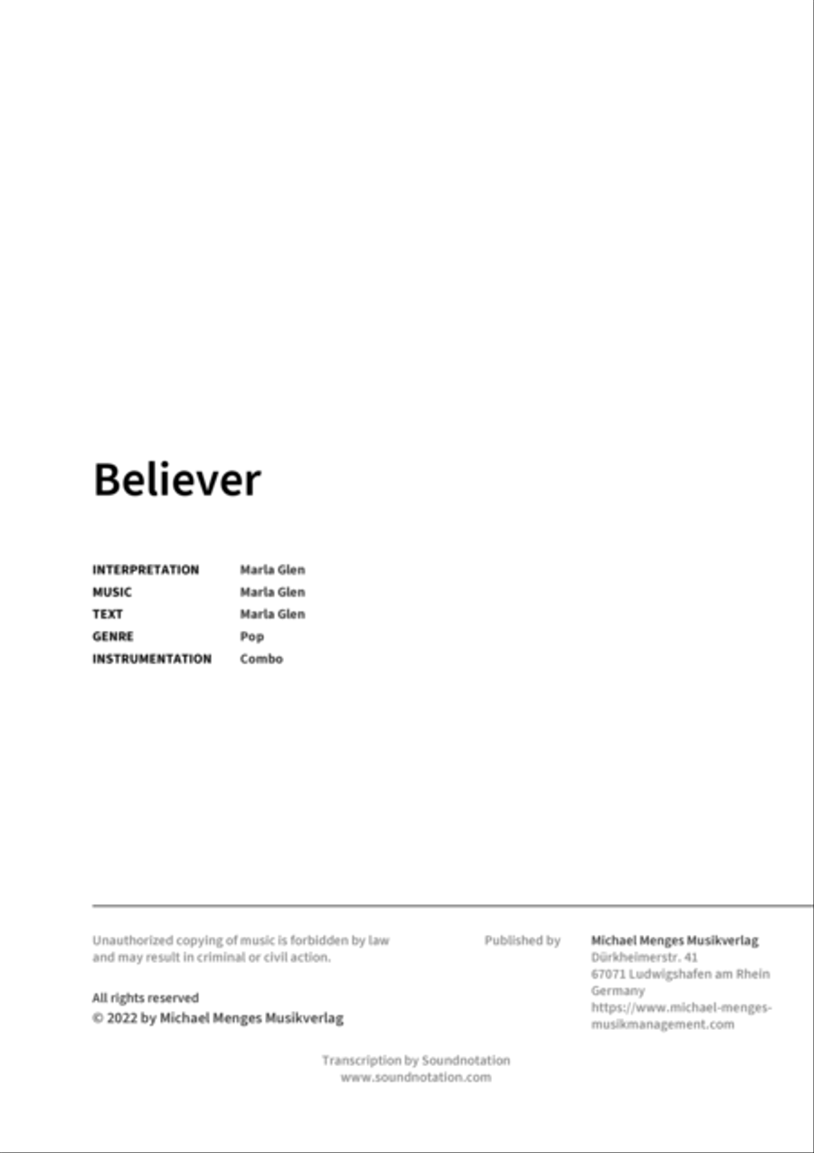 Believer Score scores gallery preview page 2