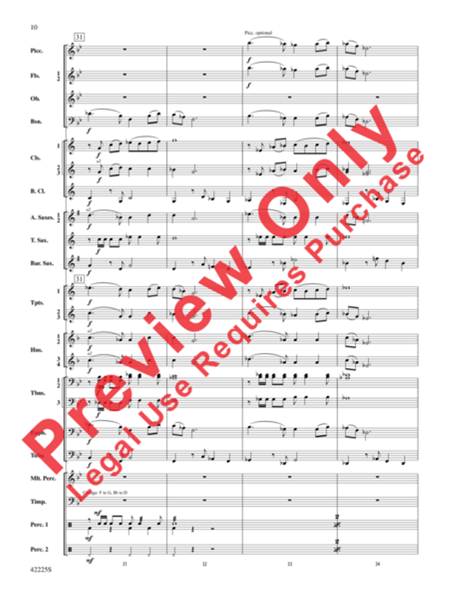 Mountain Strong Concert Band scores gallery preview page 10