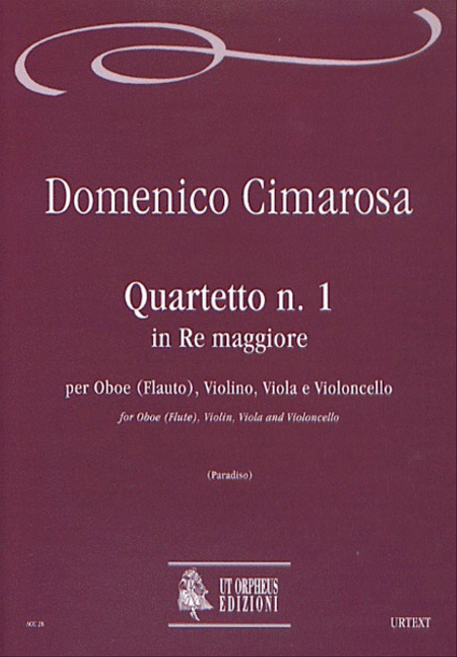 Quartet No. 1 in D Major for Oboe (Flute), Violin, Viola and Violoncello Flute scores gallery preview page 1