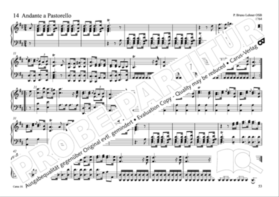 Pastoral music for organ, vol. 2: Germany, Bohemia, Austria, South Tyrol Organ Solo scores gallery preview page 54