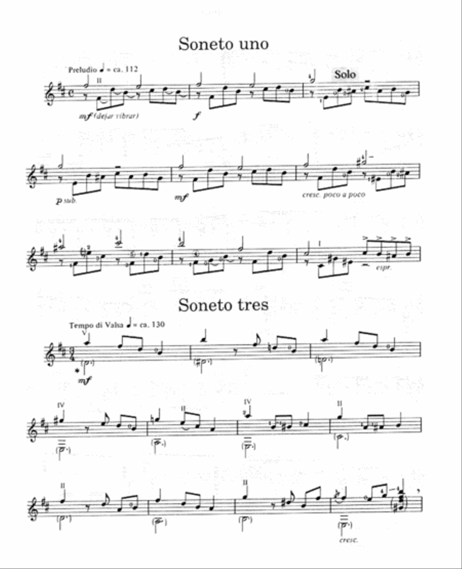 Cuatro Sonetos Cuatro Sonetos Acoustic Guitar scores gallery preview page 2