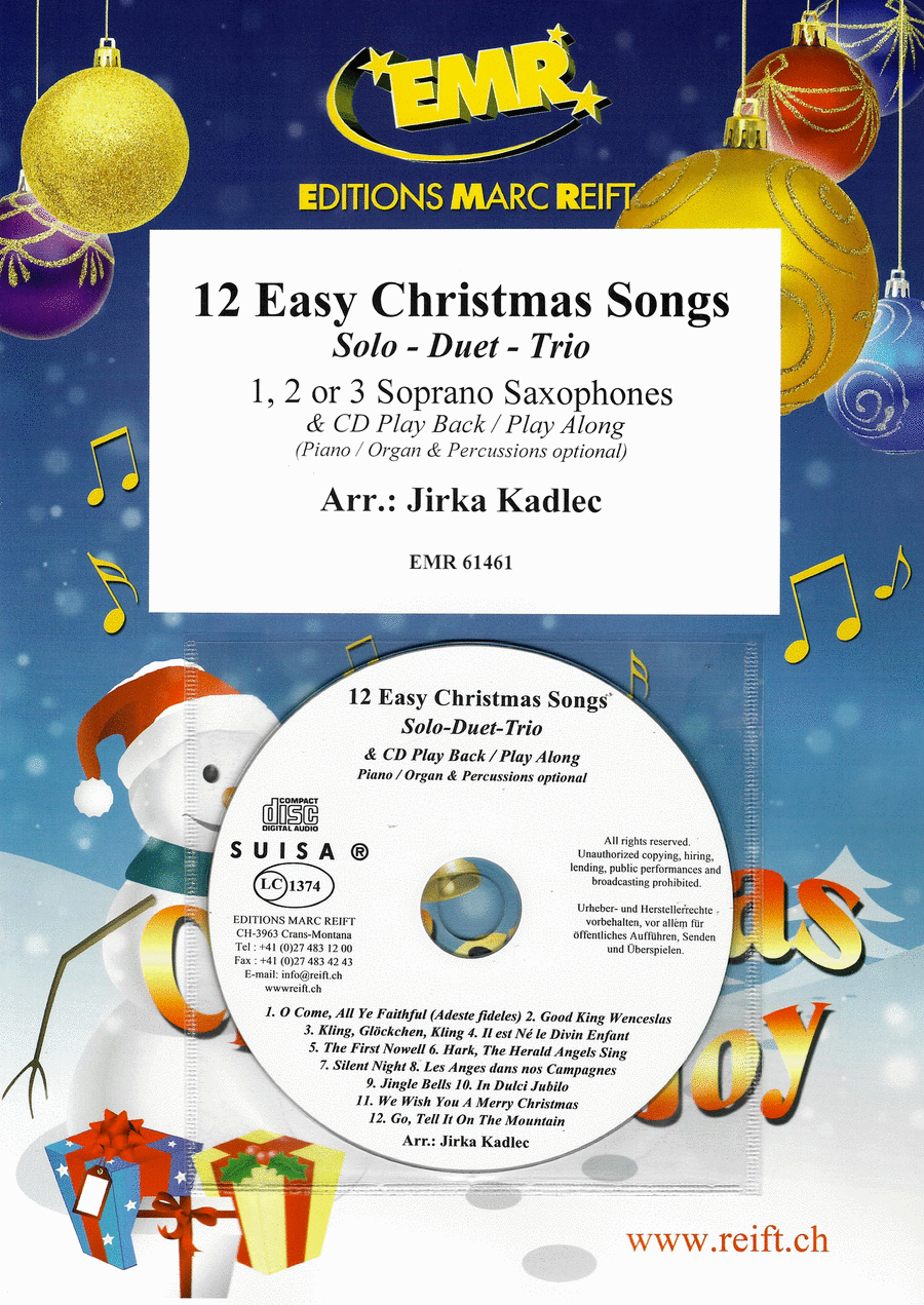 12 Easy Christmas Songs Woodwind Duet scores gallery preview page 1