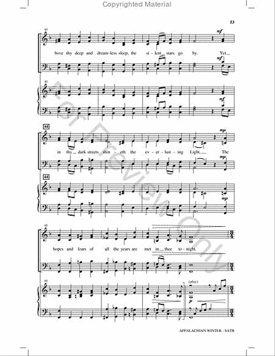 Appalachian Winter Choir scores gallery preview page 52