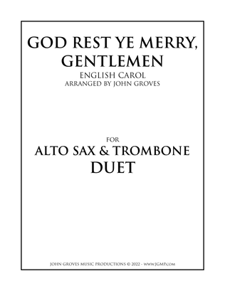 Book cover for God Rest Ye Merry, Gentlemen - Alto Sax & Trombone Duet