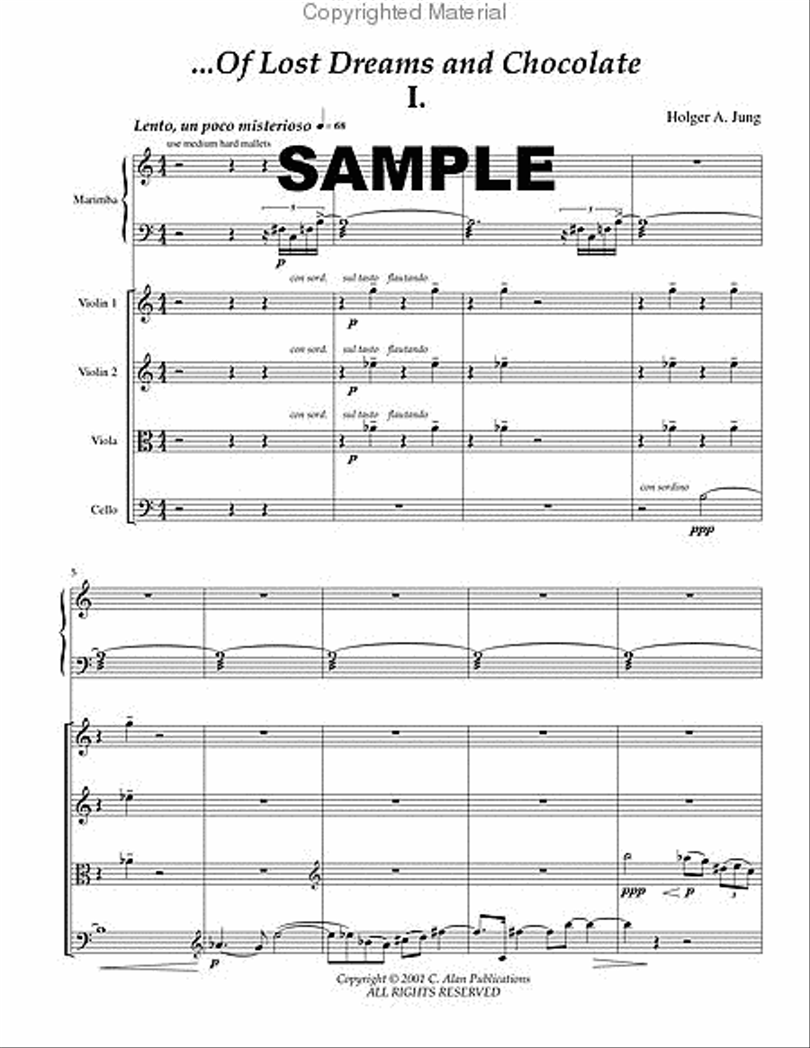 of lost dreams and chocolate String Quartet scores gallery preview page 2