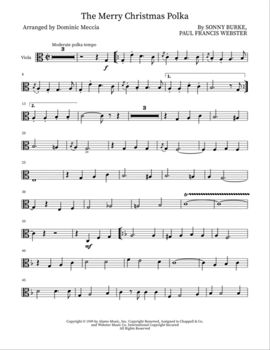 The Merry Christmas Polka String Duet scores gallery preview page 5