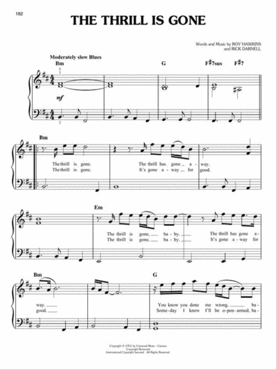 First 50 Blues Songs You Should Play on the Piano Easy Piano scores gallery preview page 6