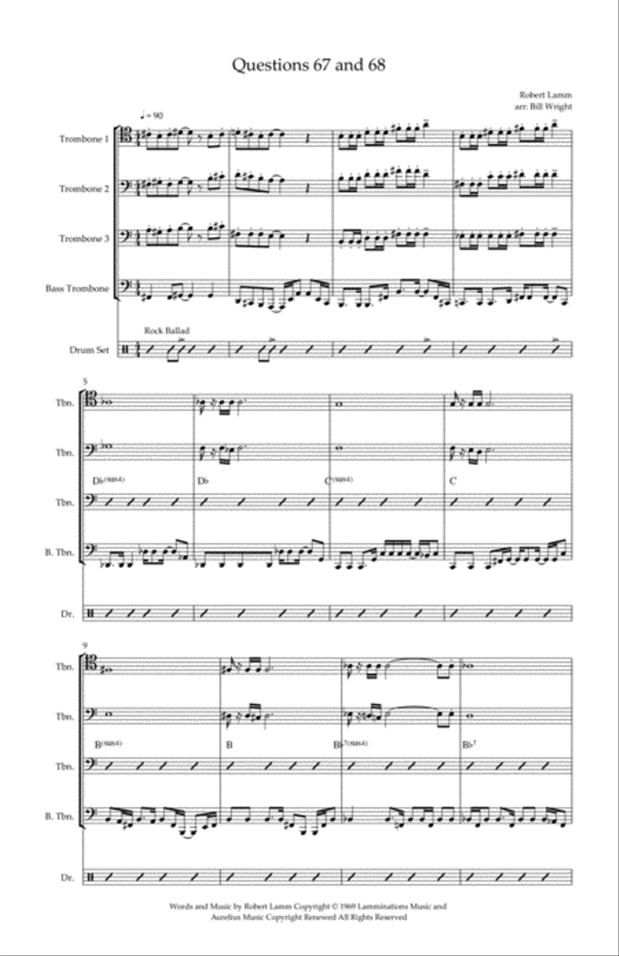 Questions 67 And 68 Trombone Duet scores gallery preview page 1