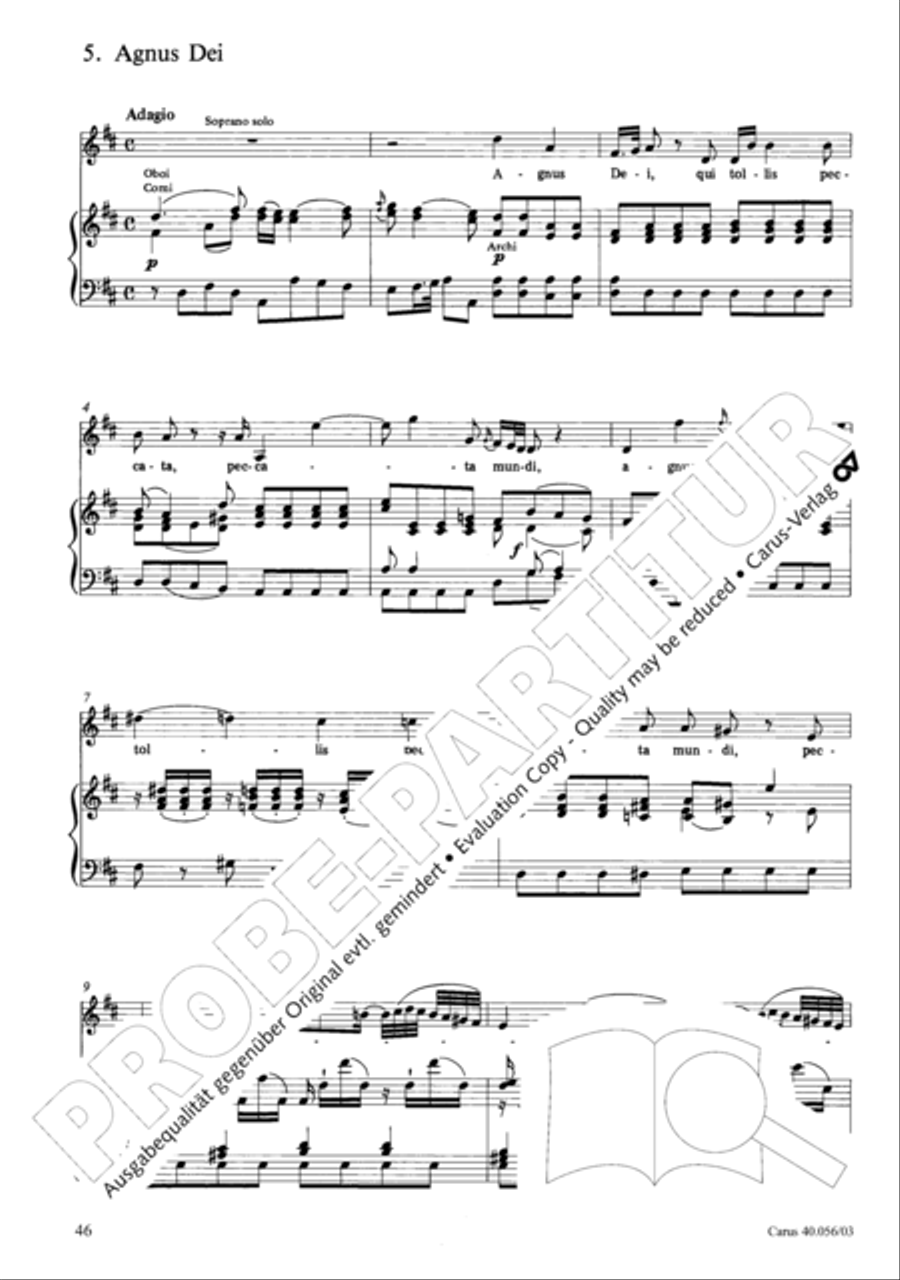 Litaniae Lauretanae B.M.V. in D 4-Part scores gallery preview page 47