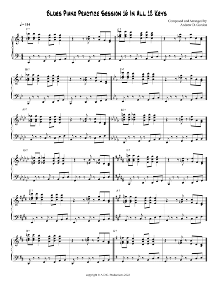 Blues Piano Practice Session 16 in All 12 Keys image number null