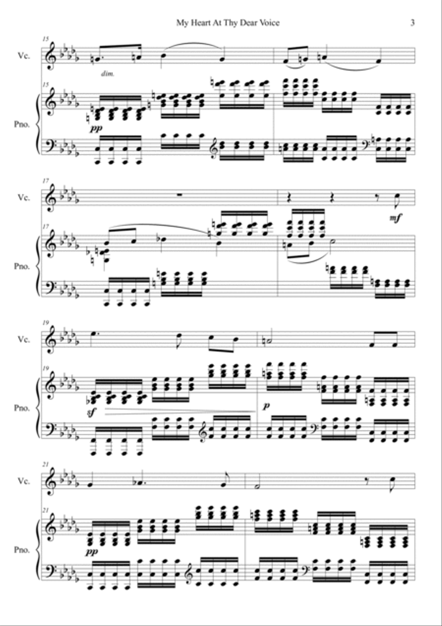 My Heart At Thy Dear Voice Voice scores gallery preview page 3