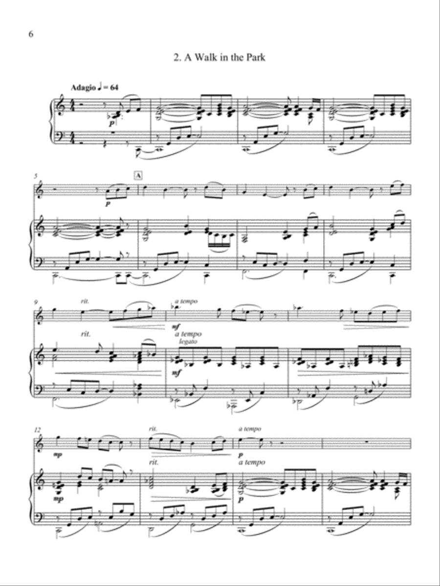 Short Pieces for Flute and Piano, Book 2: Intermediate Flute Solo scores gallery preview page 4