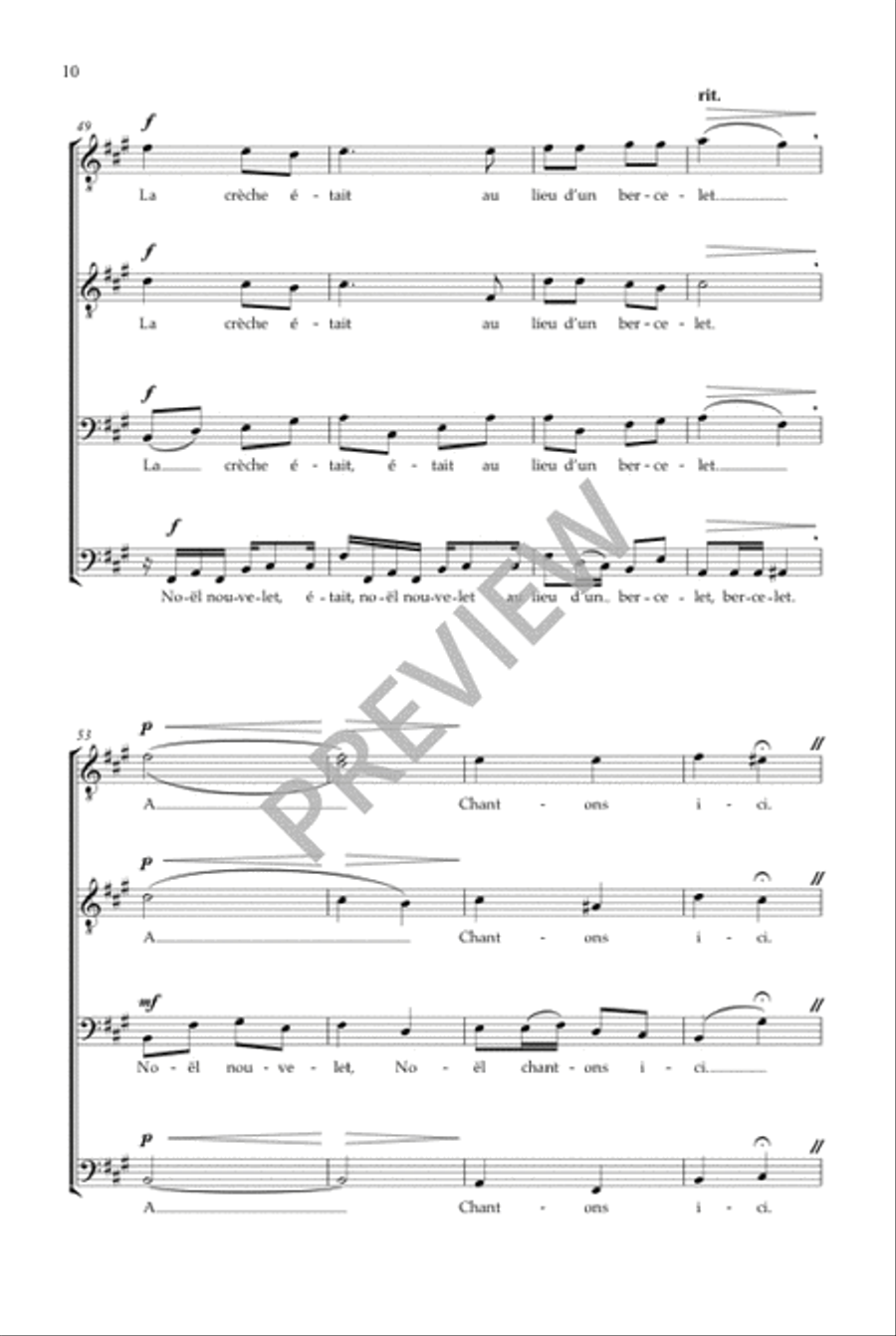 Noel nouvelet (TTBB) Noel nouvelet (TTBB) TTBB scores gallery preview page 11