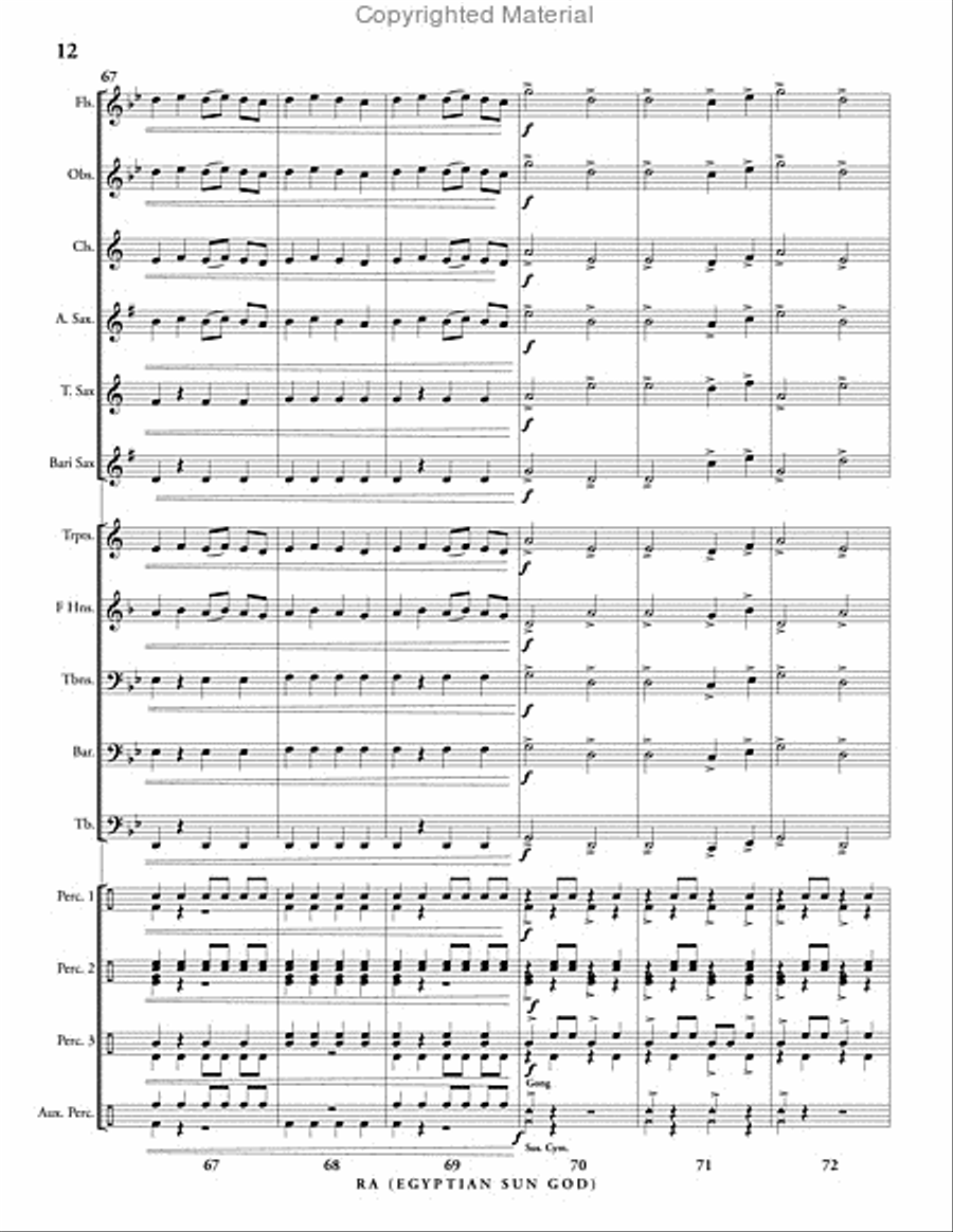 Ra: Egyptian Sun God Ra: Egyptian Sun God Concert Band scores gallery preview page 13