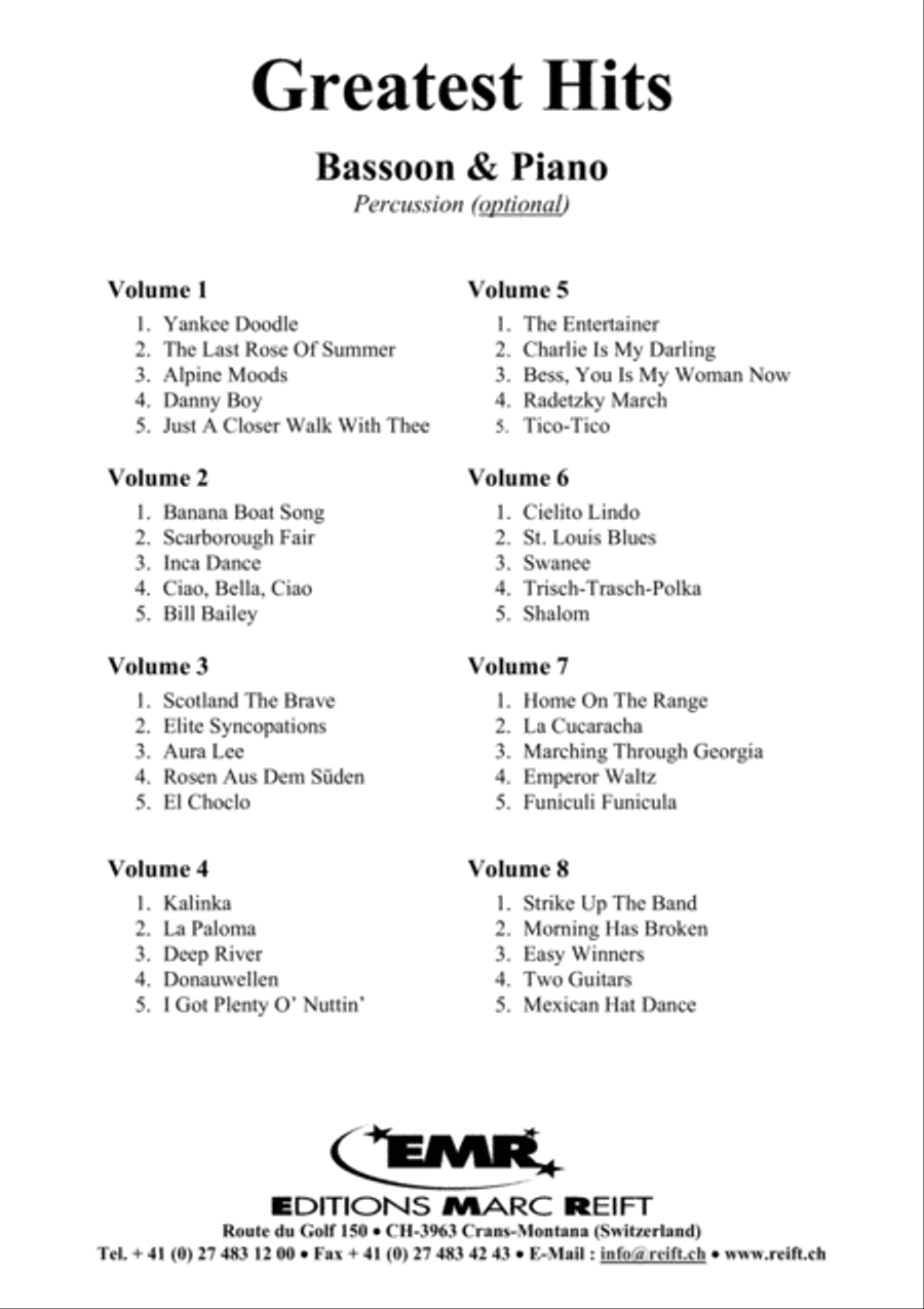 Greatest Hits Volume 8 Greatest Hits Volume 8 Bassoon Solo scores gallery preview page 3