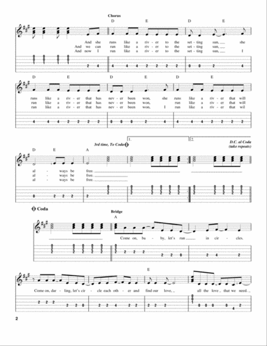 Wide River Acoustic Guitar scores gallery preview page 2