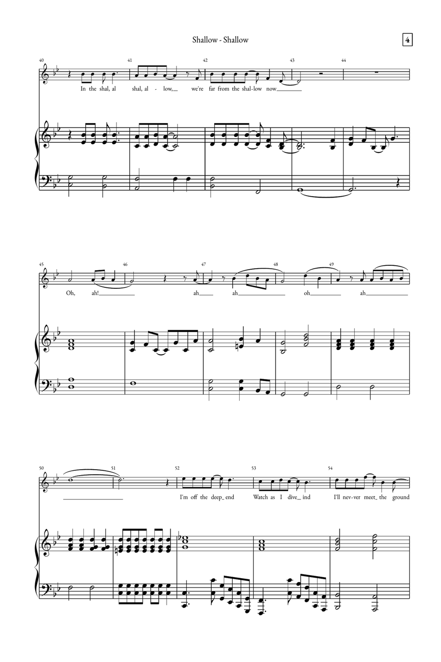 Shallow A Cappella scores gallery preview page 4