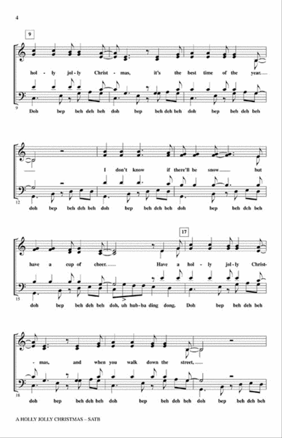 A Holly Jolly Christmas 4-Part scores gallery preview page 3