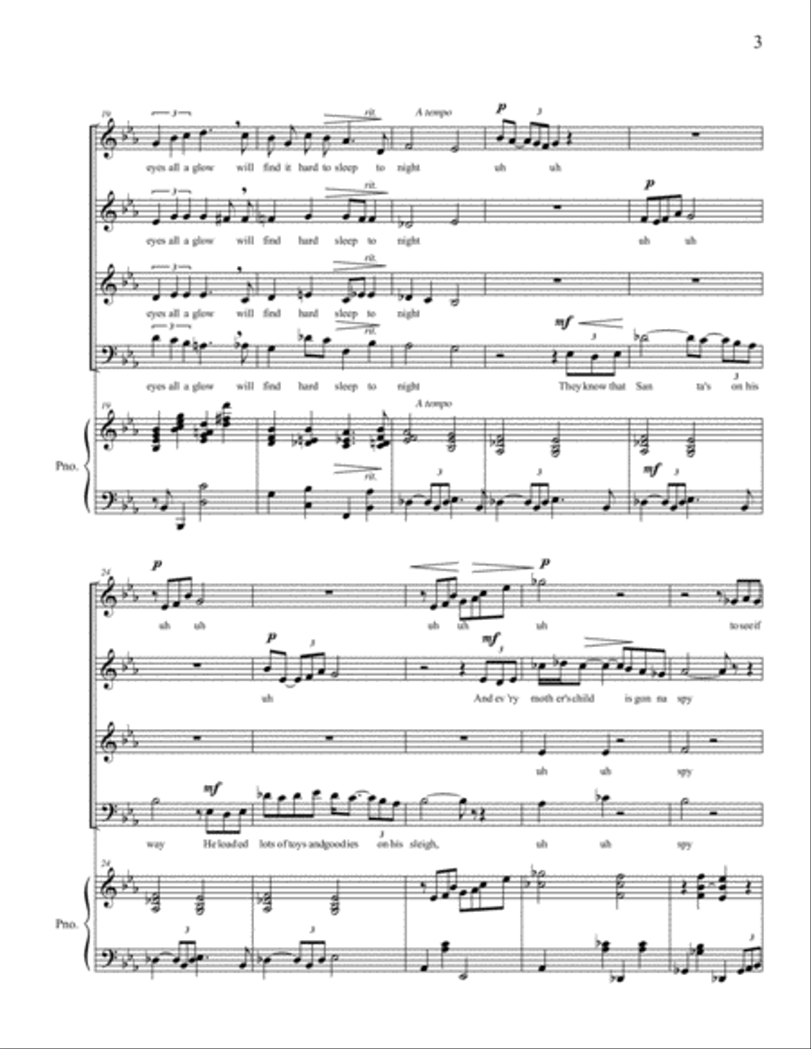 The Christmas Song (Chestnuts Roasting On An Open Fire) 4-Part scores gallery preview page 3