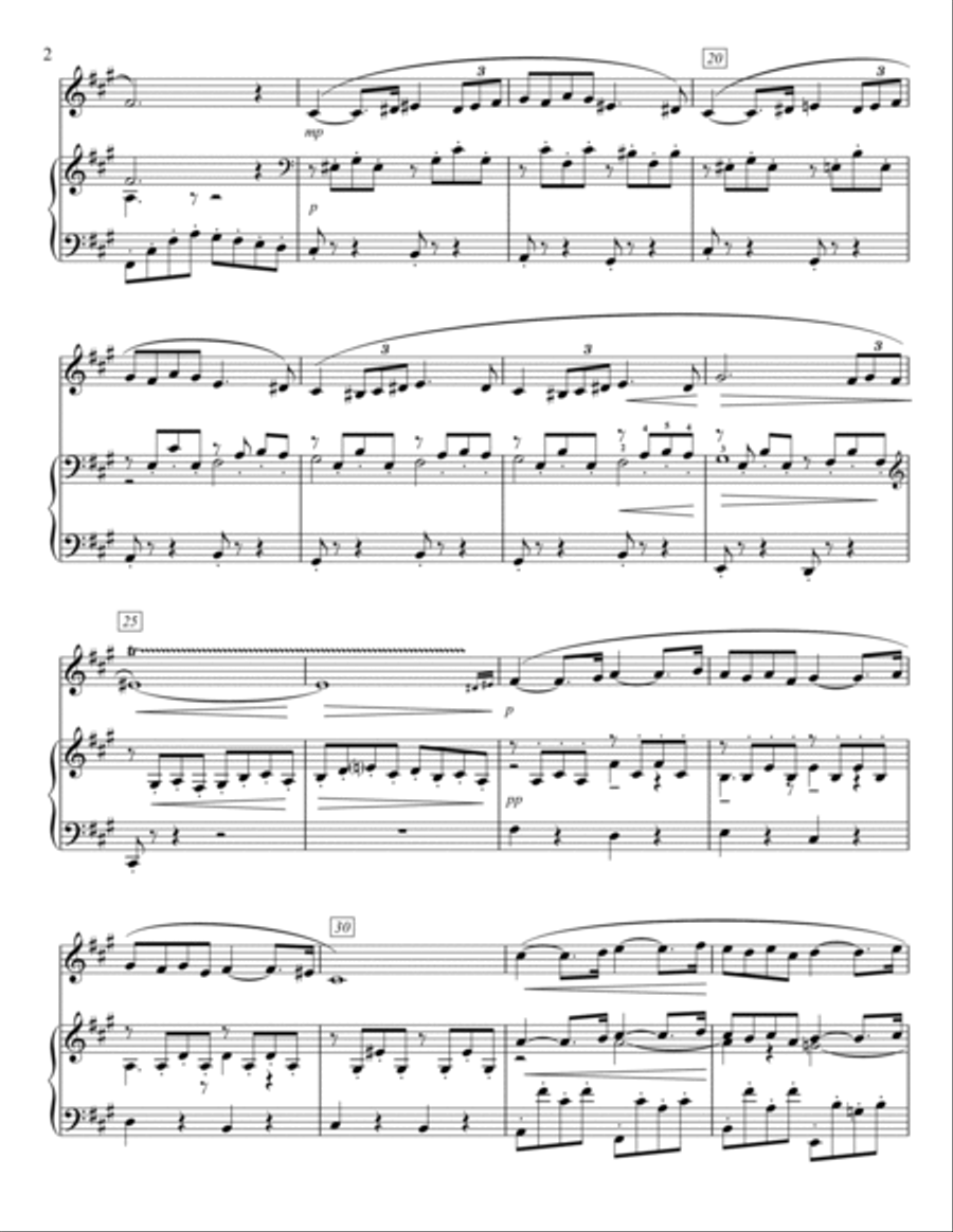 Fauré - Pavane op.50, for Flute and Piano Flute Solo scores gallery preview page 2