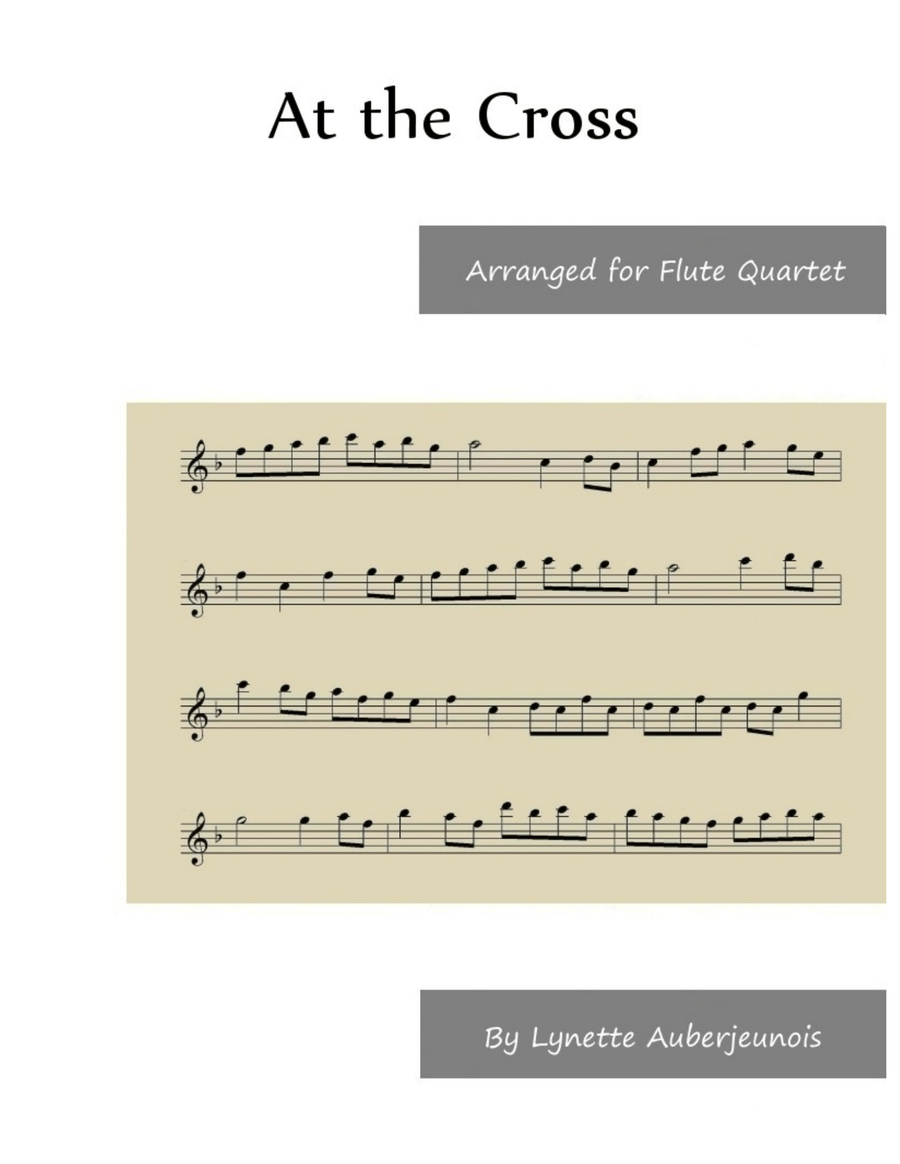 At the Cross - Flute Quartet Flute Quartet scores gallery preview page 1