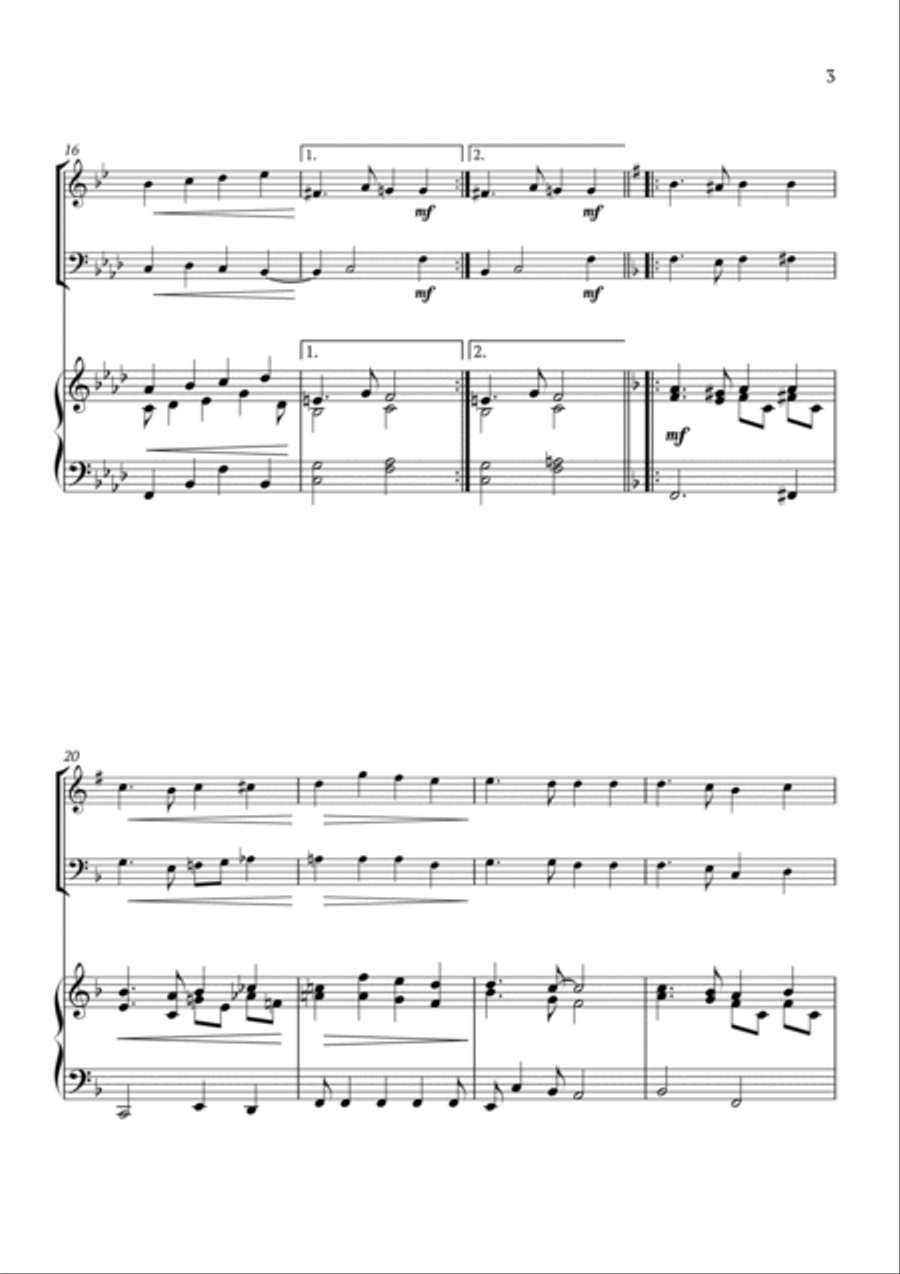 I Heard the Bells on Christmas Day Brass Duet scores gallery preview page 3