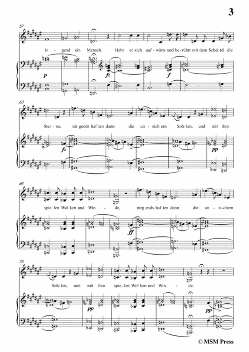 Schubert-Grenzen der Menschheit,in F sharp Major,for Voice&Piano image number null
