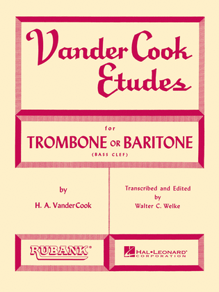 Book cover for Vandercook Etudes for Trombone or Baritone