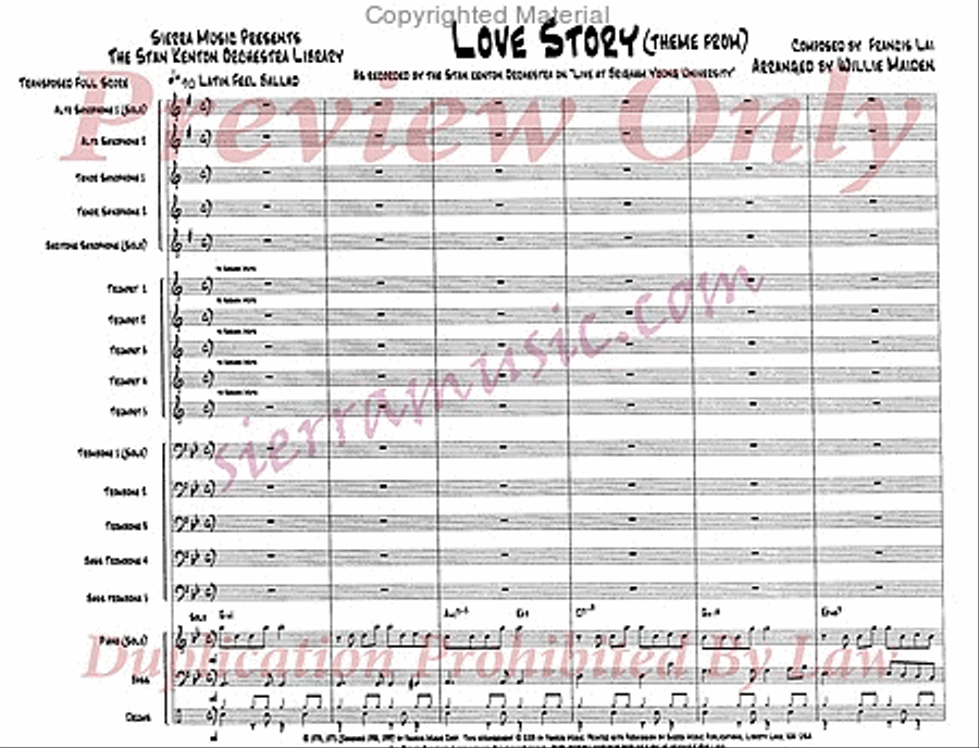 Love Story Love Story Jazz Ensemble scores gallery preview page 2