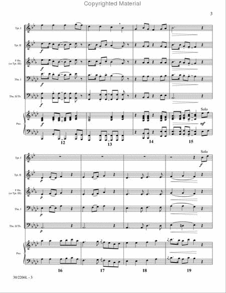 When I Can Read My Title Clear Brass Ensemble scores gallery preview page 4