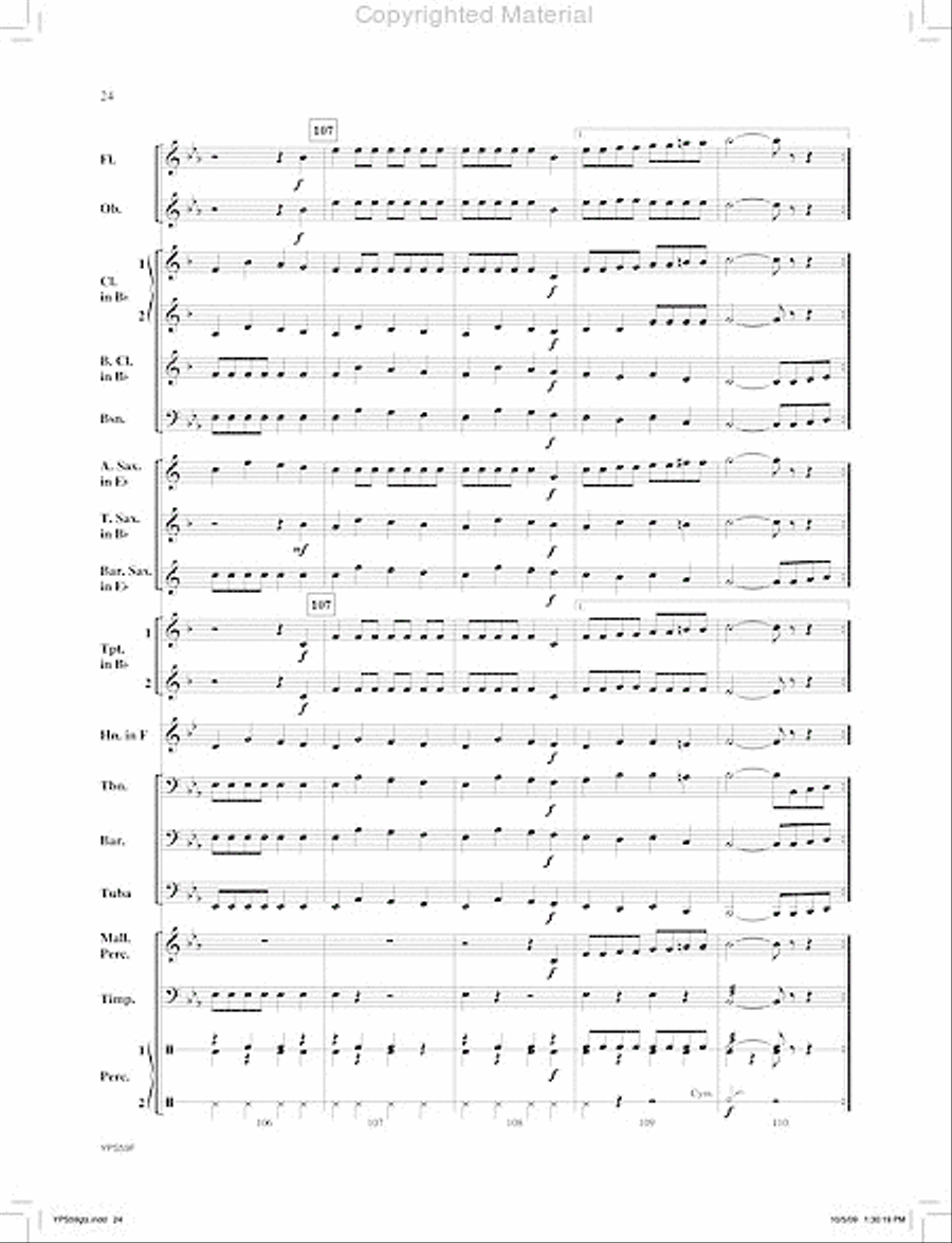Selections from H.M.S Pianofore Concert Band scores gallery preview page 25